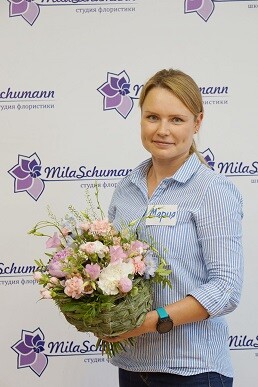 Курс флорист дизайнер в школе Милы Шуманн букет с тифой